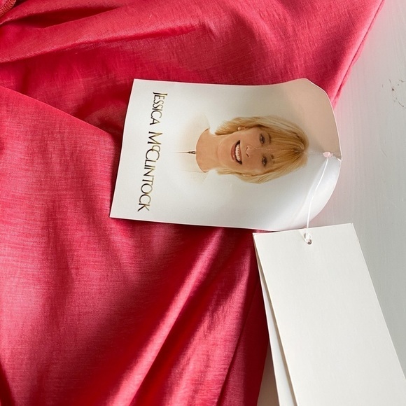 Jessica McClintok Coral Dress Sz 8 - Picture 8 of 8